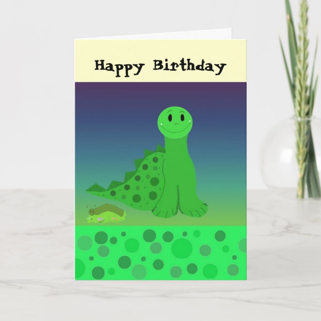 Little Dinosaur Birthday Card (Front)