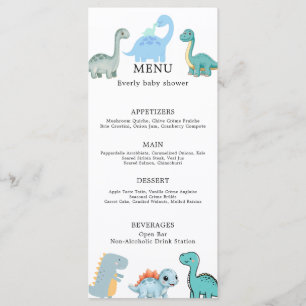 Little Dinosaur Cute Baby Shower Menu