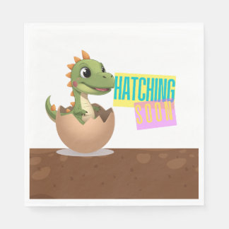 Little Dinosaur Hatching Soon Napkin