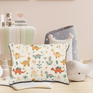 Little Dinosaurs Beige Neutral Tones Decorative Cushion