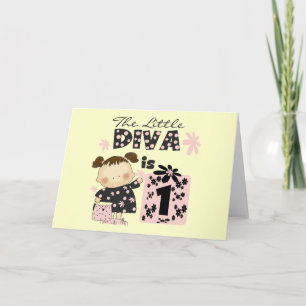 Little Diva 1st Birthday Tshirts and Gifts Card