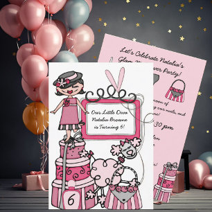 Little Diva Girls Makeover Spa Day Birthday Invite