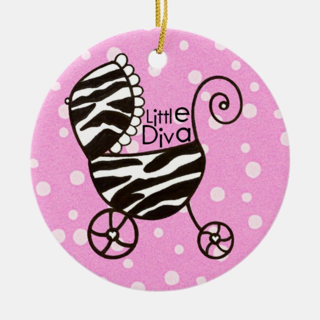 "Little Diva" to Personalise - Ornament (Front)