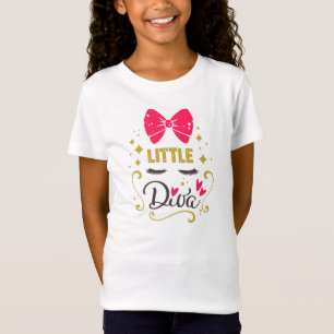 Little Diva Typography Girl Pink Adorable T-Shirt
