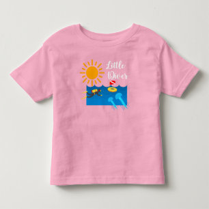 Little Diver with Jelly Fish - Toddler Fine Jersey T-Shirt