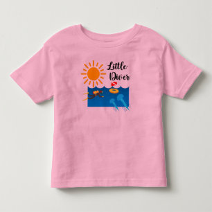 Little Diver with Jelly Fish - Toddler Fine Jersey T-Shirt