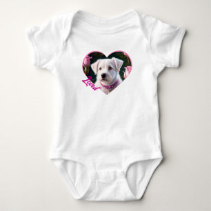 Little Dog And Rose Collection Baby Bodysuit