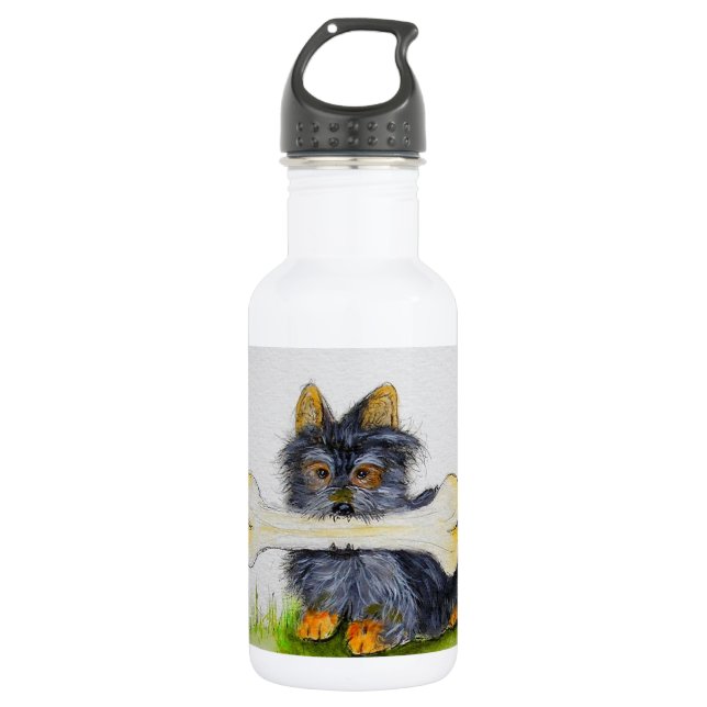 Little Dog Big Bone ( Yorkshire terrier ) 532 Ml Water Bottle (Front)