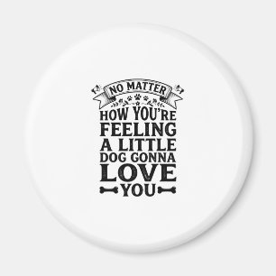 Little Dog Love You Vintage Typography Design_1 Magnet