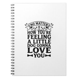 Little Dog Love You Vintage Typography Design_1 Notebook