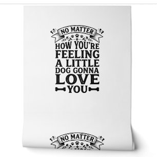 Little Dog Love You Vintage Typography Design_1 Wallpaper