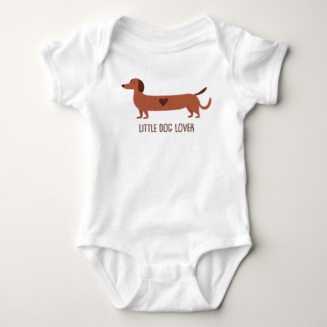 Little dog lover baby bodysuit (Front)