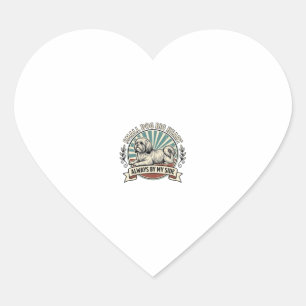 Little Dog Lover Shirt Vintage Engraved Companion Heart Sticker