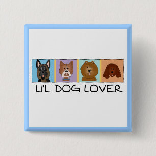 Little Dog Lover Tshirts and Gifts 15 Cm Square Badge