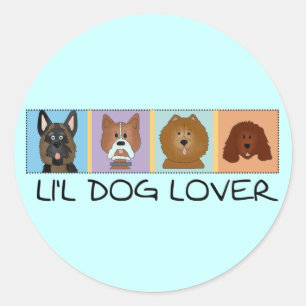 Little Dog Lover Tshirts and Gifts Classic Round Sticker