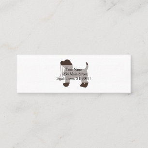 Little  dog  silhouette - Choose background color Mini Business Card