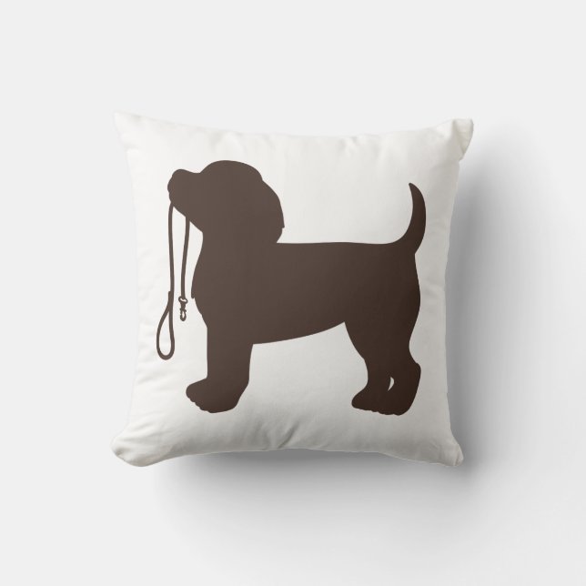 Little  dog  silhouette - Choose background colour Cushion (Front)