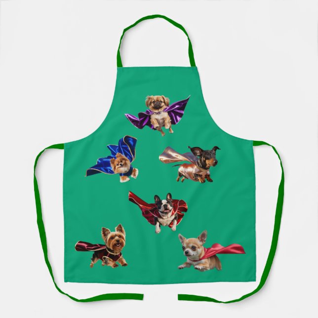 Little Dog Superhero Apron (Front)