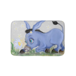 Little Donkey and Daisy - Cute Bath Mat