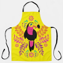 Little doodle bird on an apron