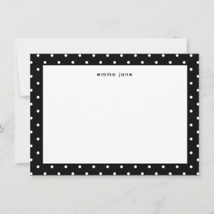 Little Dots Black and White Personalised Card