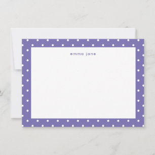 Little Dots Periwinkle Blue Personalised Card