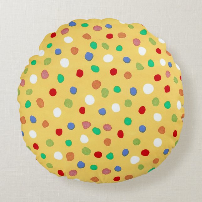 Little Dots Round Cushion (Front)