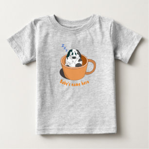 Little Dotty bunny sleeping in the coffee cup B Baby T-Shirt