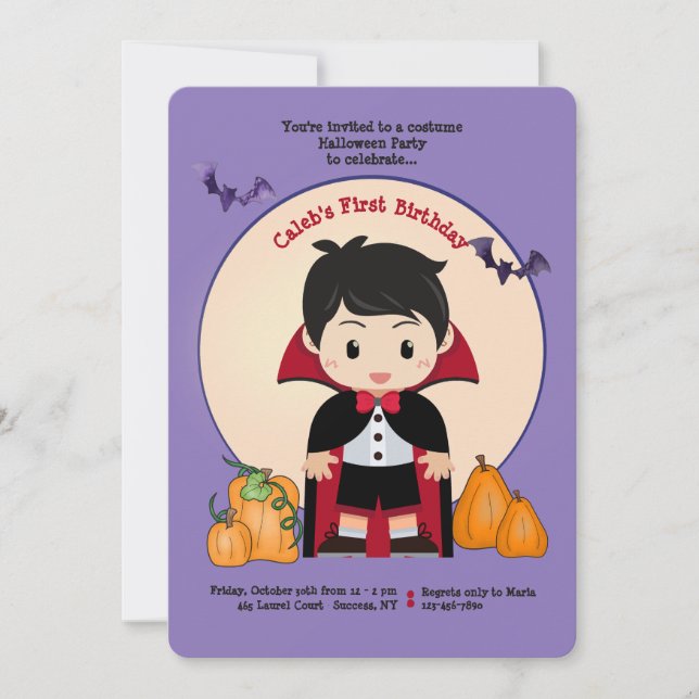 Little Dracula Invitation (Front)