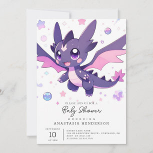 Little Dragon Baby Shower Invitation
