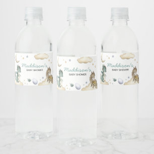 Little Dragon Baby Shower Water Bottle Label