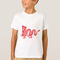 Little Dragon Delight: Chinese Red Dragon Design
