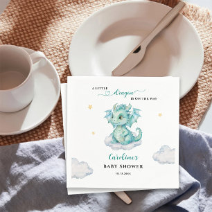Little Dragon is on the Way Baby Shower Napkin