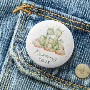 Little Dragon Mummy to Be 7.5 Cm Round Badge