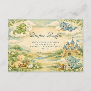 Little Dragon Storybook Diapper Raffle Enclosure Card