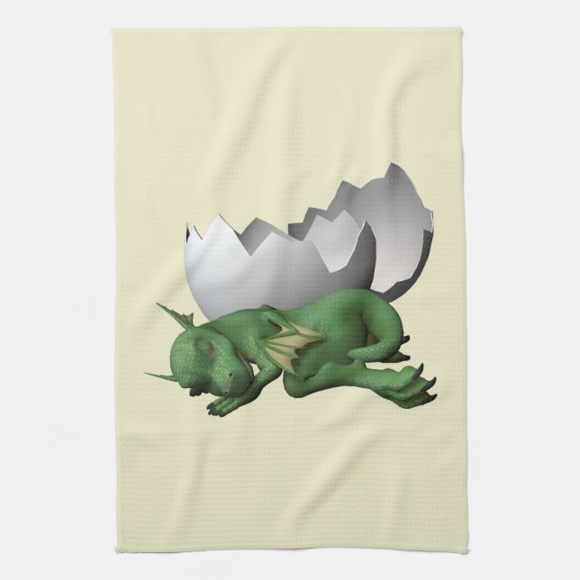 Little Dragon Tea Towel (Vertical)