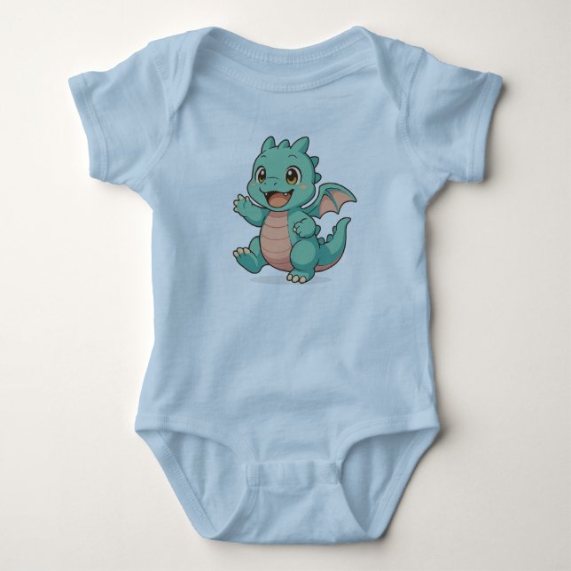 Little Dragon's Charm Baby Bodysuit (Front)