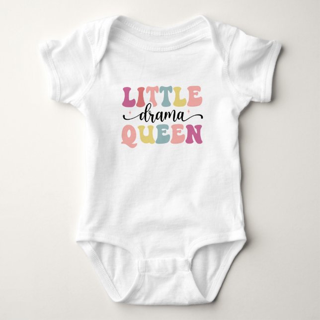 Little Drama Queen  Baby Bodysuit (Front)