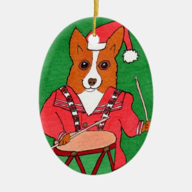 Little Drummer Boy Ceramic Tree Decoration (Front)