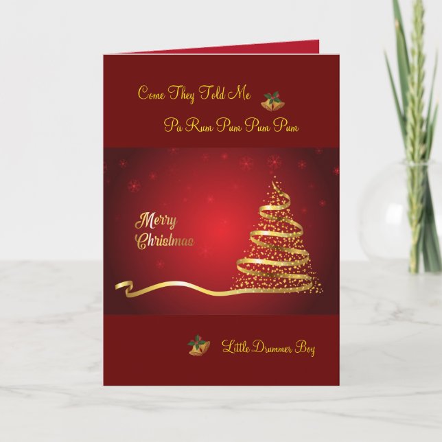 Little Drummer Boy Christmas Card (Front)