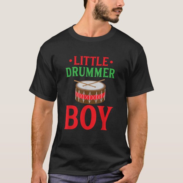 Little Drummer Boy Cute Classic Christmas Song Hol T-Shirt (Front)