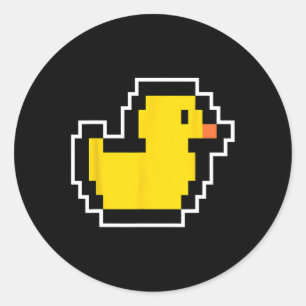 Little Duck 80s Video Game Halloween Costume Boys Classic Round Sticker