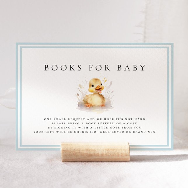 Little Duck Baby Shower Books for Baby Card (Creator Uploaded)