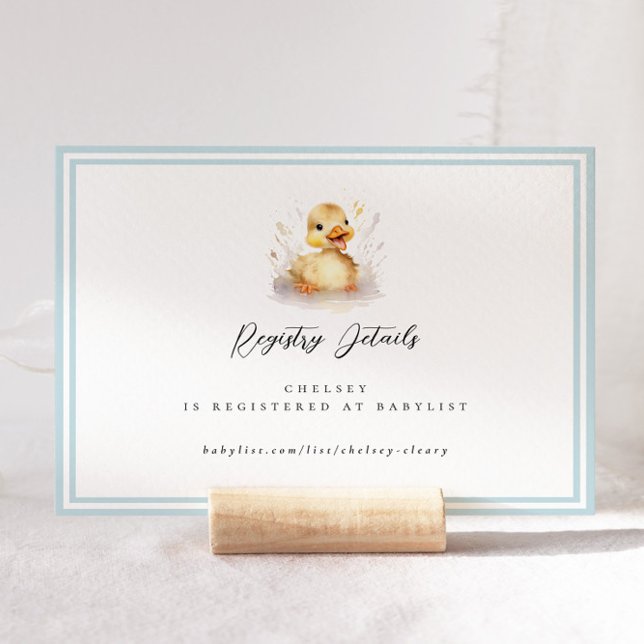 Little Duck Baby Shower Registry Details Card (Creator Uploaded)