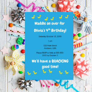 Little Duck Birthday Invitation