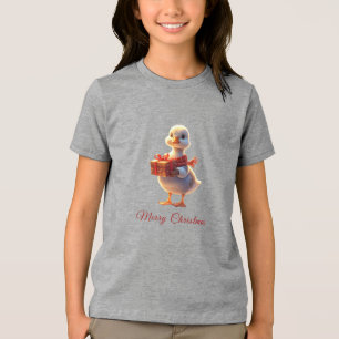 Little Duck Christmas Holiday Tri-Blend Shirt