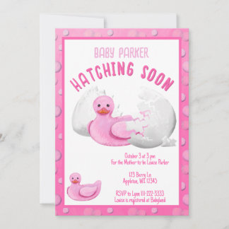 Little Duck Hatching Soon Baby Shower Invitation