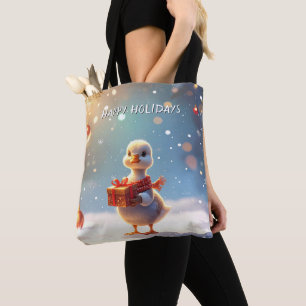 Little Duck Holiday Tote Bag