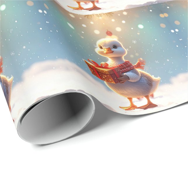 Little Duck Holiday Wrapping Paper (Roll Corner)