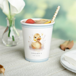 Little Duckling Baby Shower Paper Cups